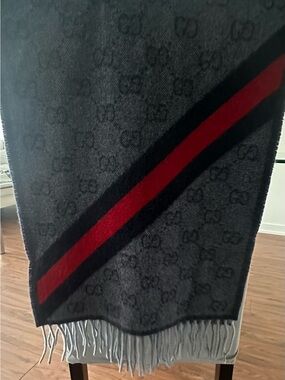 Gucci GG  Wool Blend  Logo 
Monogram Scarf